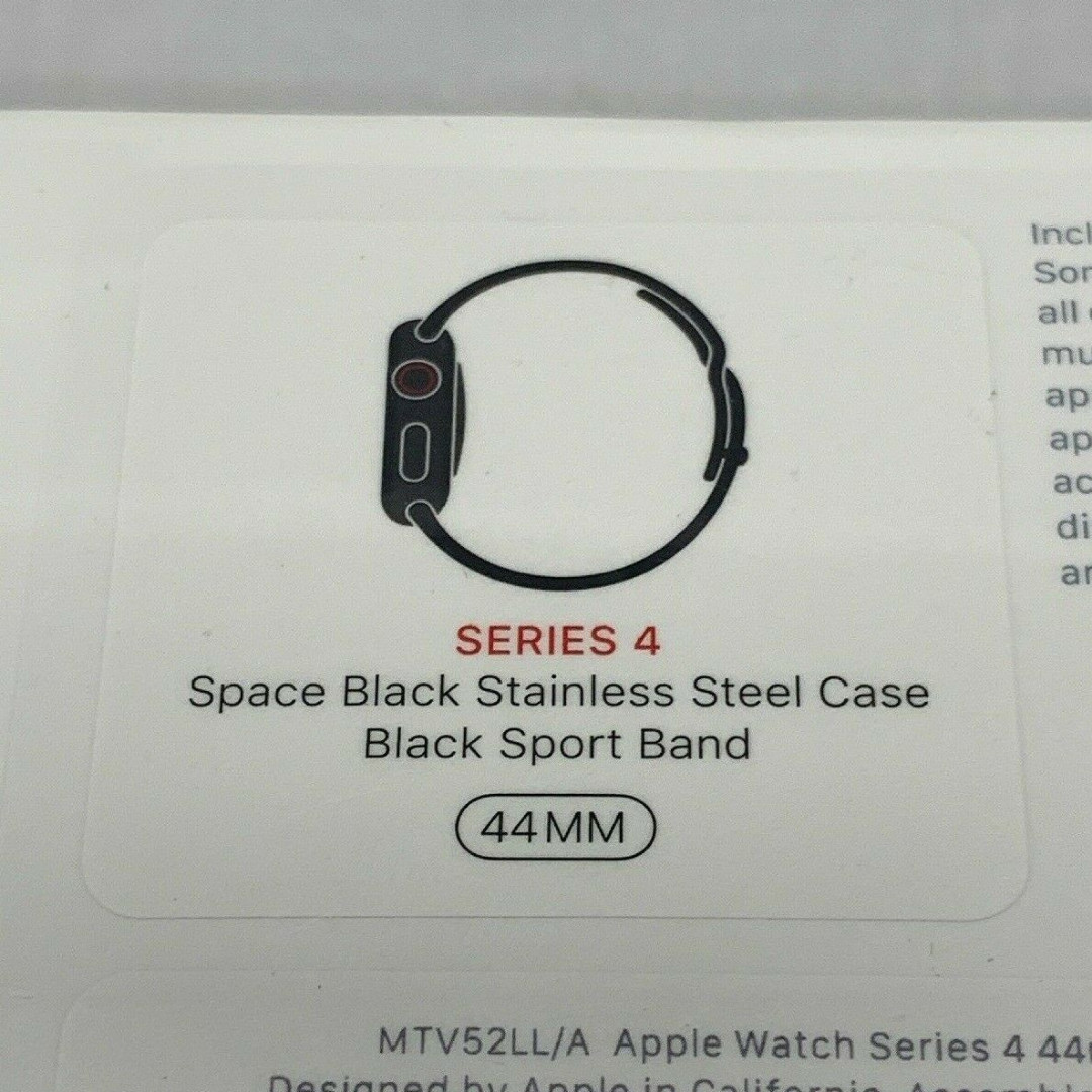 Apple Watch Series 4 44 mm Space Black Stainless Steel Case Black Sport Band Mobile Phones Gadgets Wearables Smart Watches on Carousell