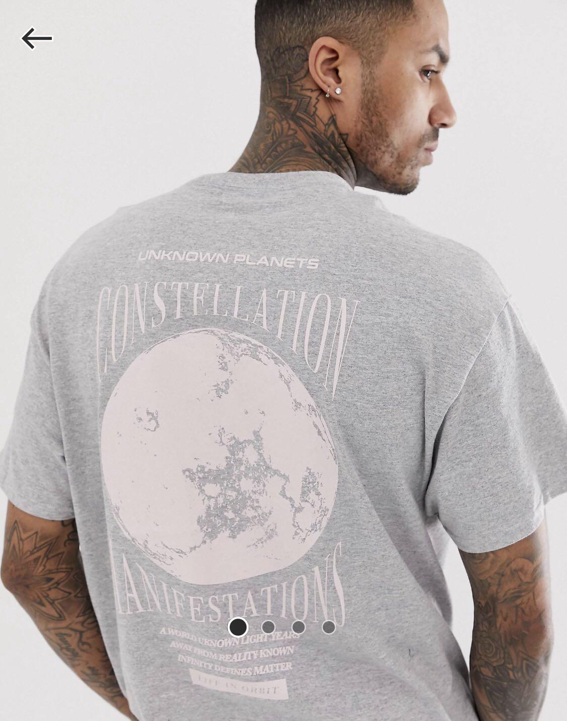 grey oversized graphic tee