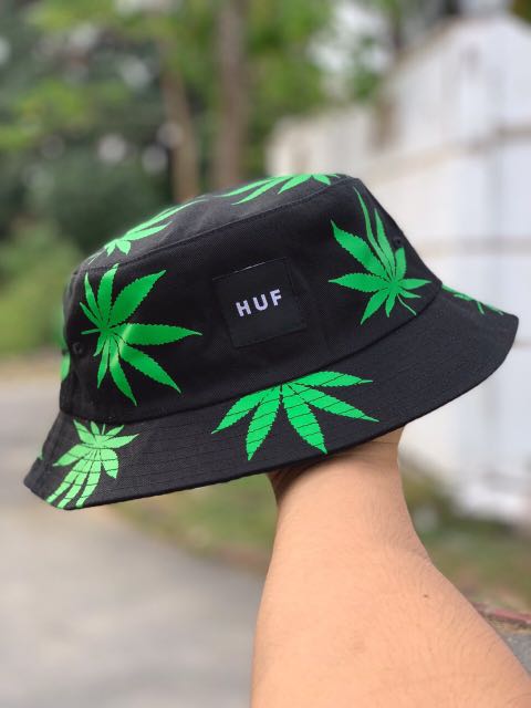 Bucket Hat Huf Weed, Men's Fashion 