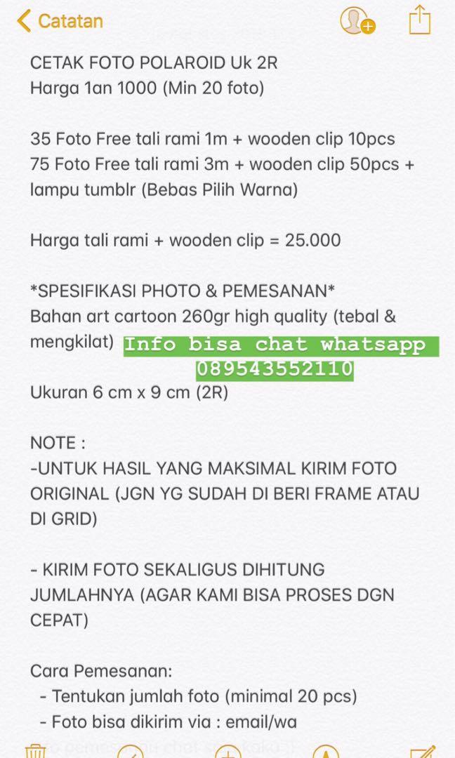 Cetak Polaroid Murah Serba Serbi Preorder Di Carousell