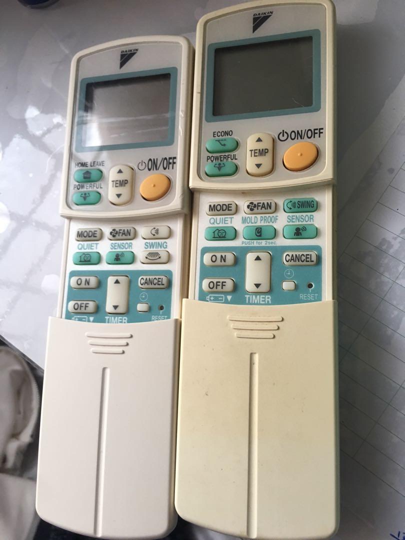 Daikin Aircon Remote Control, TV & Home Appliances, Air Conditioners & Heating on Carousell