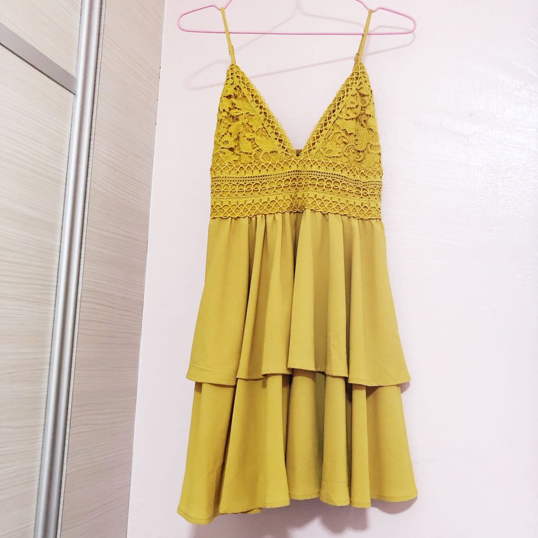 Dusty yellow dress clearance