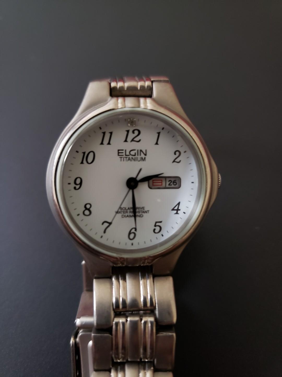Elgin solar watch hot sale