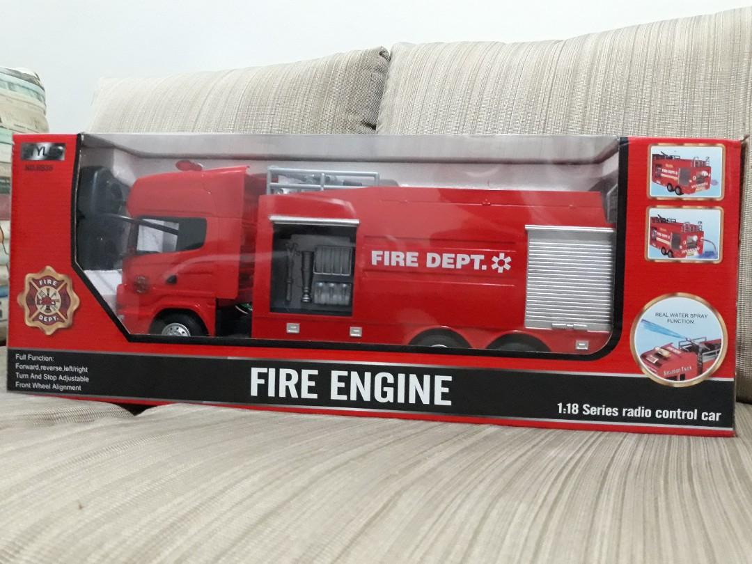 radio controlled fire engine with working hose