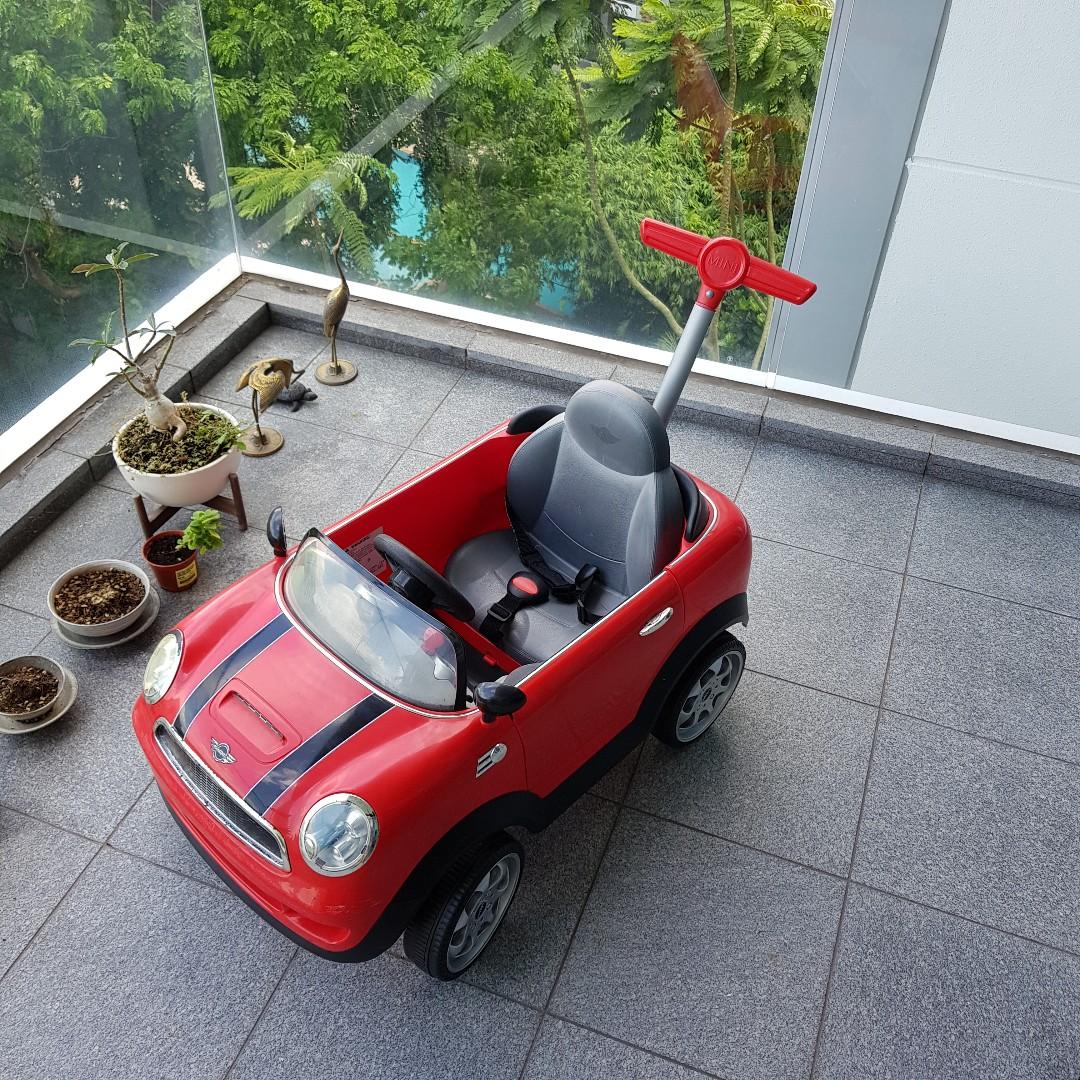 Mini cooper deals baby push car