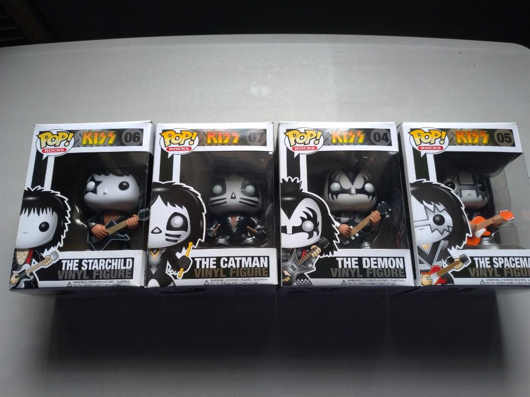 Funko Pop KISS set (Category: Designer & Blind Box Toys) located in Quezon City. Submitted by nelwynang (Listing ID 247812502, Image 1). Description: MISB; displayed in glass cabinet only Sold as SET ONLY Box condition 9/10 except for Starchild around 8/10 Additional pics can be provided if needed Meet up by schedule only.