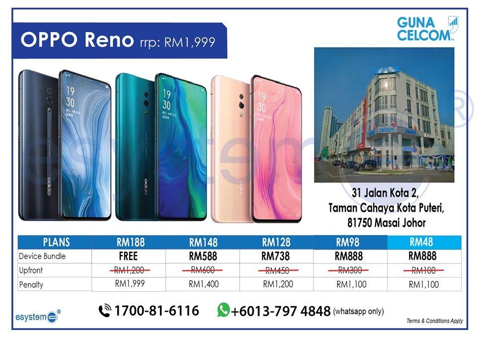 Get Your Oppo Reno For Free With Celcom Mobile Platinum Plus Now