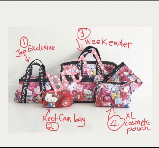 Lesportsac hello kitty camera bag top