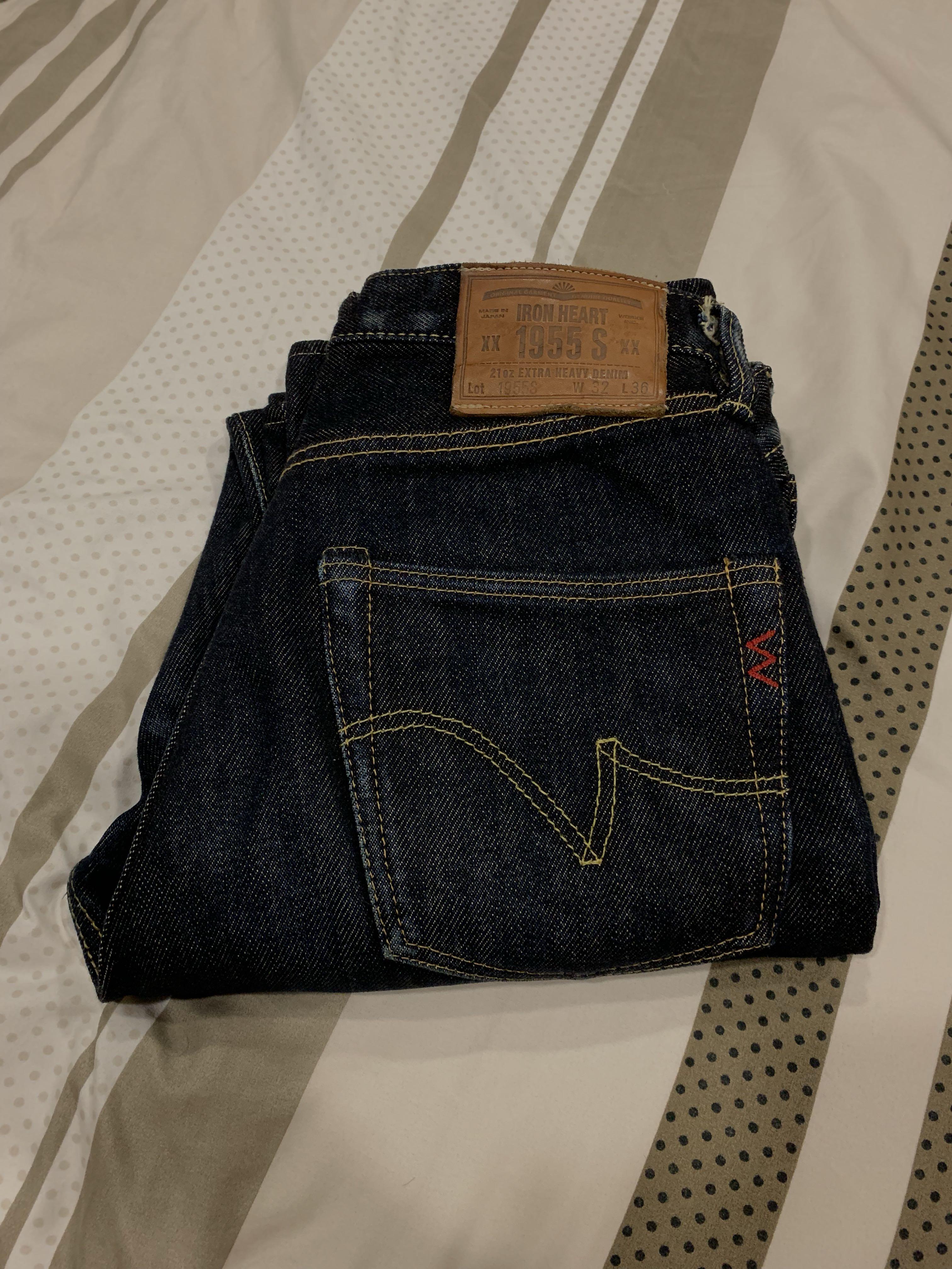 Iron Heart 1955S Sz32 (Straight Cut), Men's Fashion, Bottoms, Jeans on ...