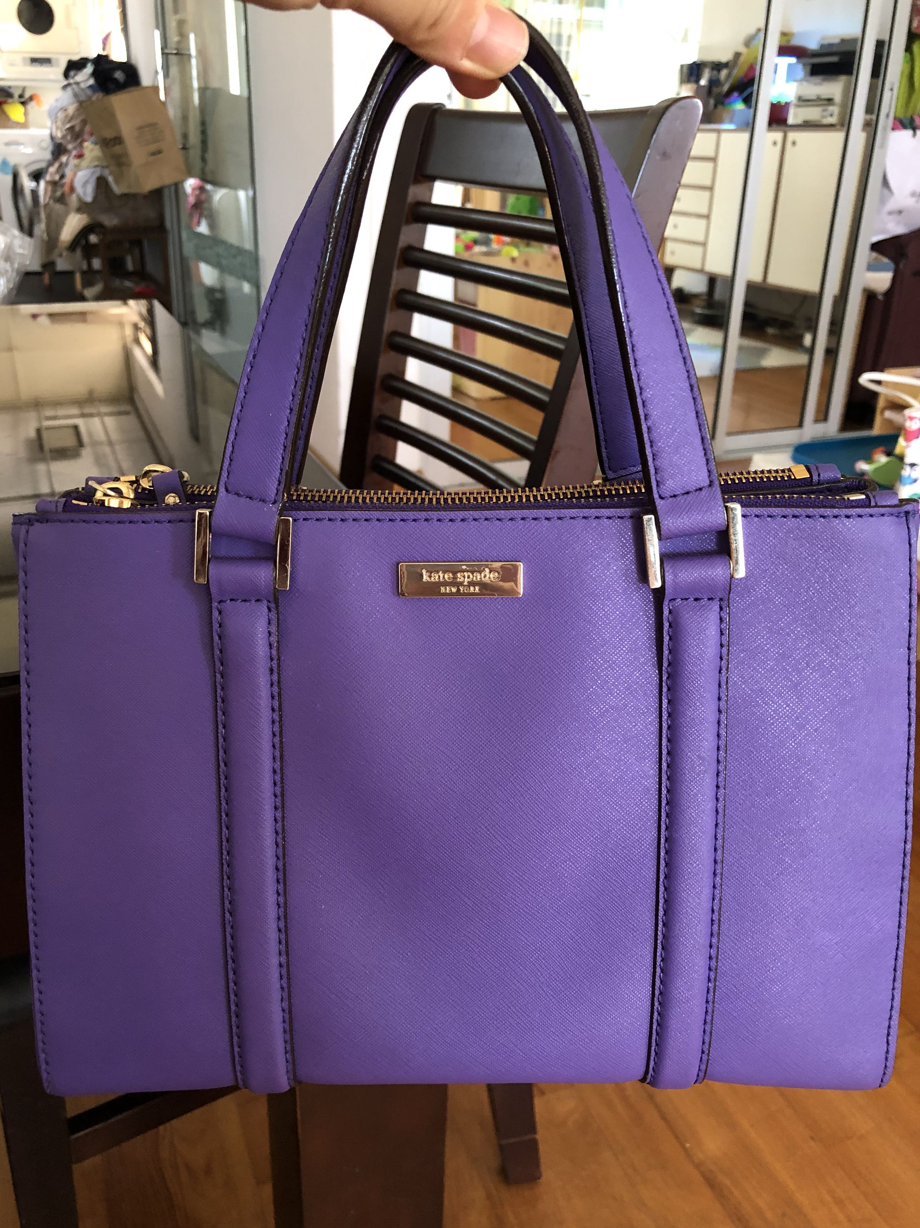 Kate Spade purple handbag (like new), Women's Fashion, Bags & Wallets, Tote  Bags on Carousell
