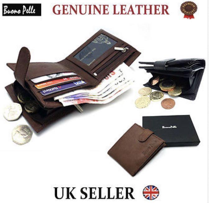 Mens Designer Leather Wallet Buono Pelle High Quality Credit Card Coin Holder
