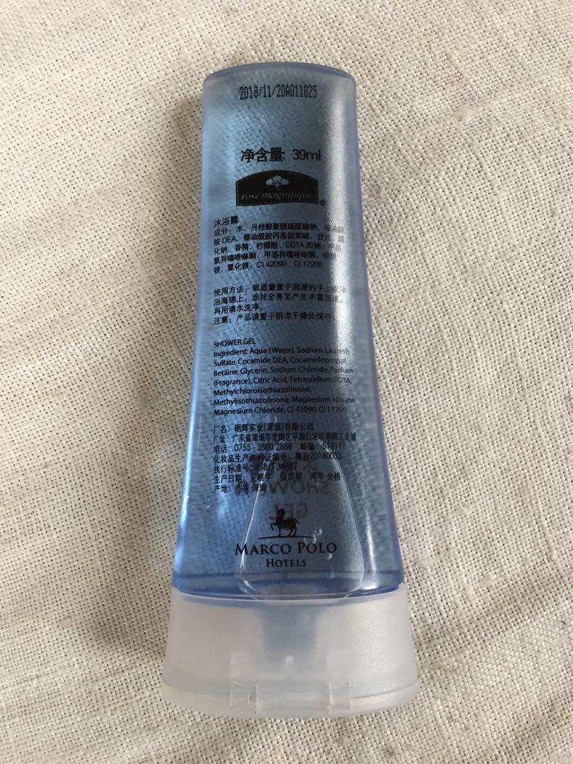 MarcoPolo’s Shower Gel 39 ml (Category: Bath) located in Makati City. Submitted by single_mum (Listing ID 247805944, Image 2). Description: Travel Size NWOT, sealed Mild & clear Manufacturing date: 11/2018 Unisex scent .