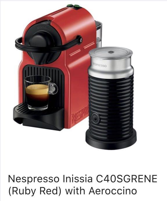 Nespresso Inissia Coffee Machine Aeroccino Home Appliances Kitchenware On Carousell