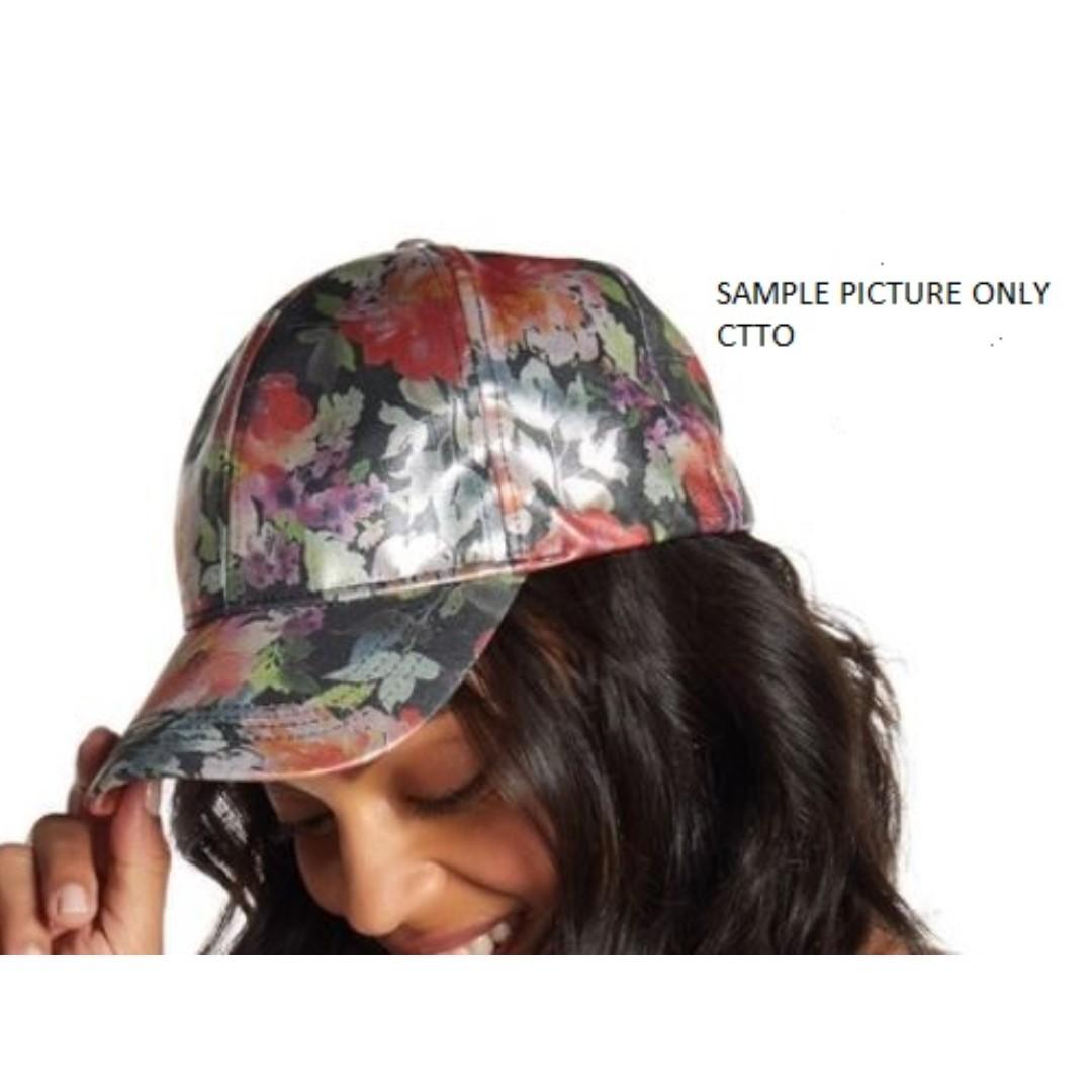 NEW! Shiny Floral Baseball Cap - Black Combo (Category: Hats & Beanies) located in Makati City. Submitted by mixes.ph (Listing ID 247830374, Image 1). Description: A fashionable floral baseball cap that is perfect for your OOTD Previously available at U.S Nordstrom Rack at $15.97 (PHP838) One size / Free size New without tag.