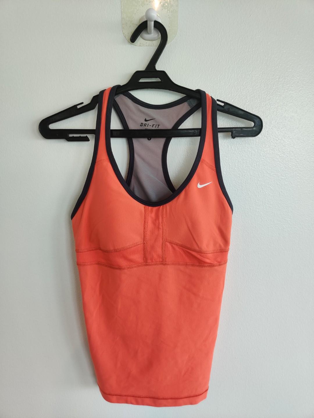 nike dri fit tank top with built in bra