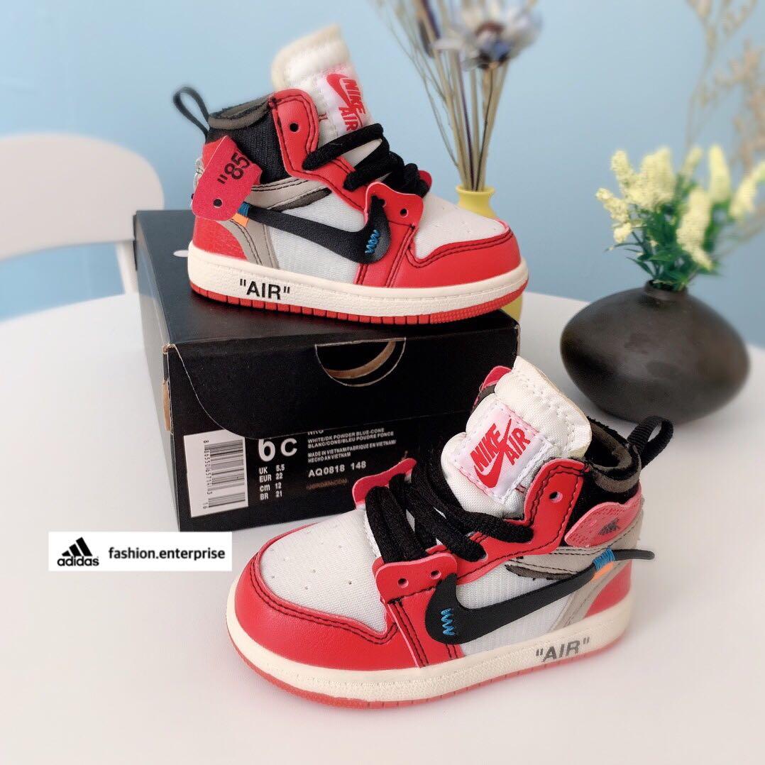 Off-White X Air Jordan 1 Chicago Toddler, & Kids, Boys' Apparel, 4 to 7 Years on Carousell