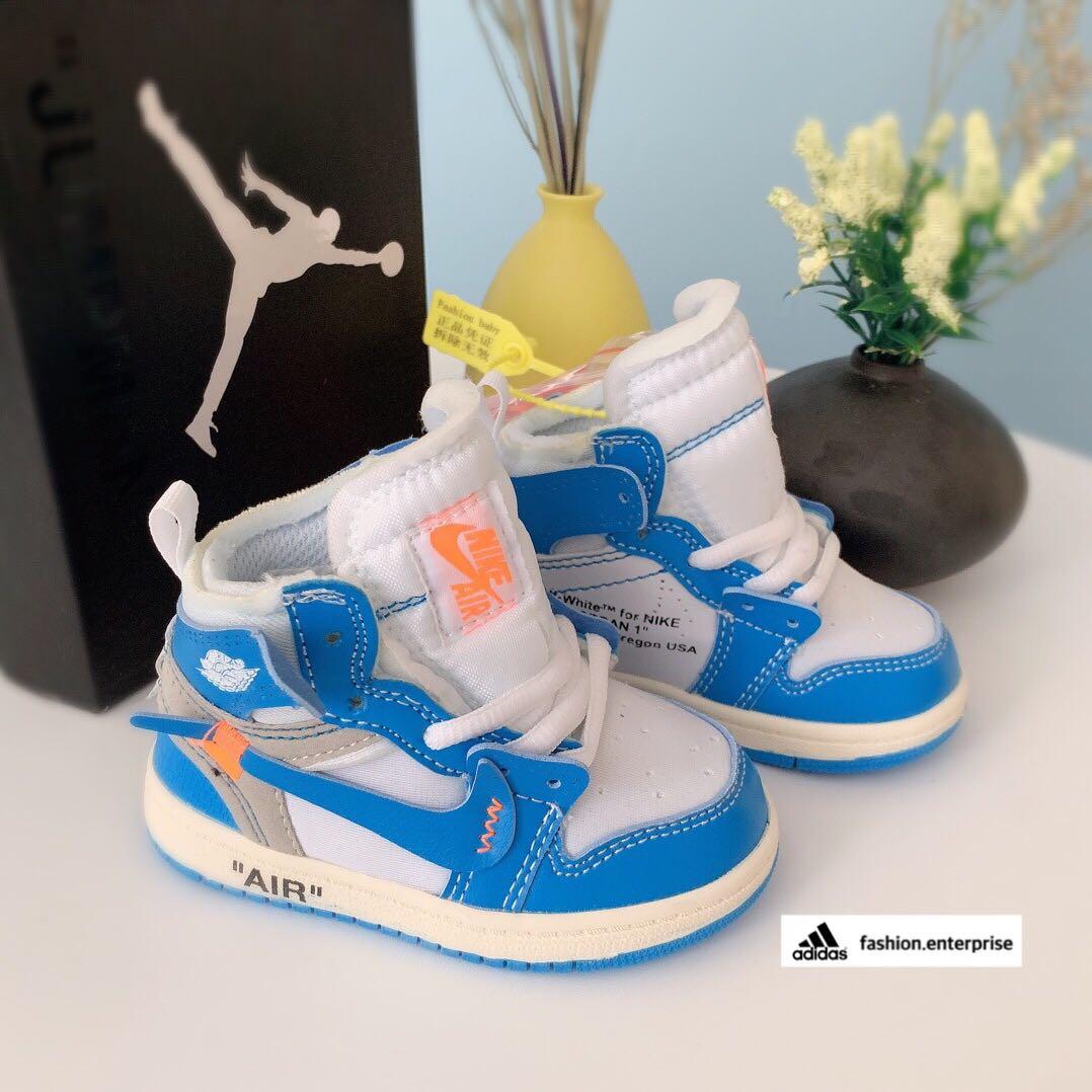 Off white baby store blue jordan 1