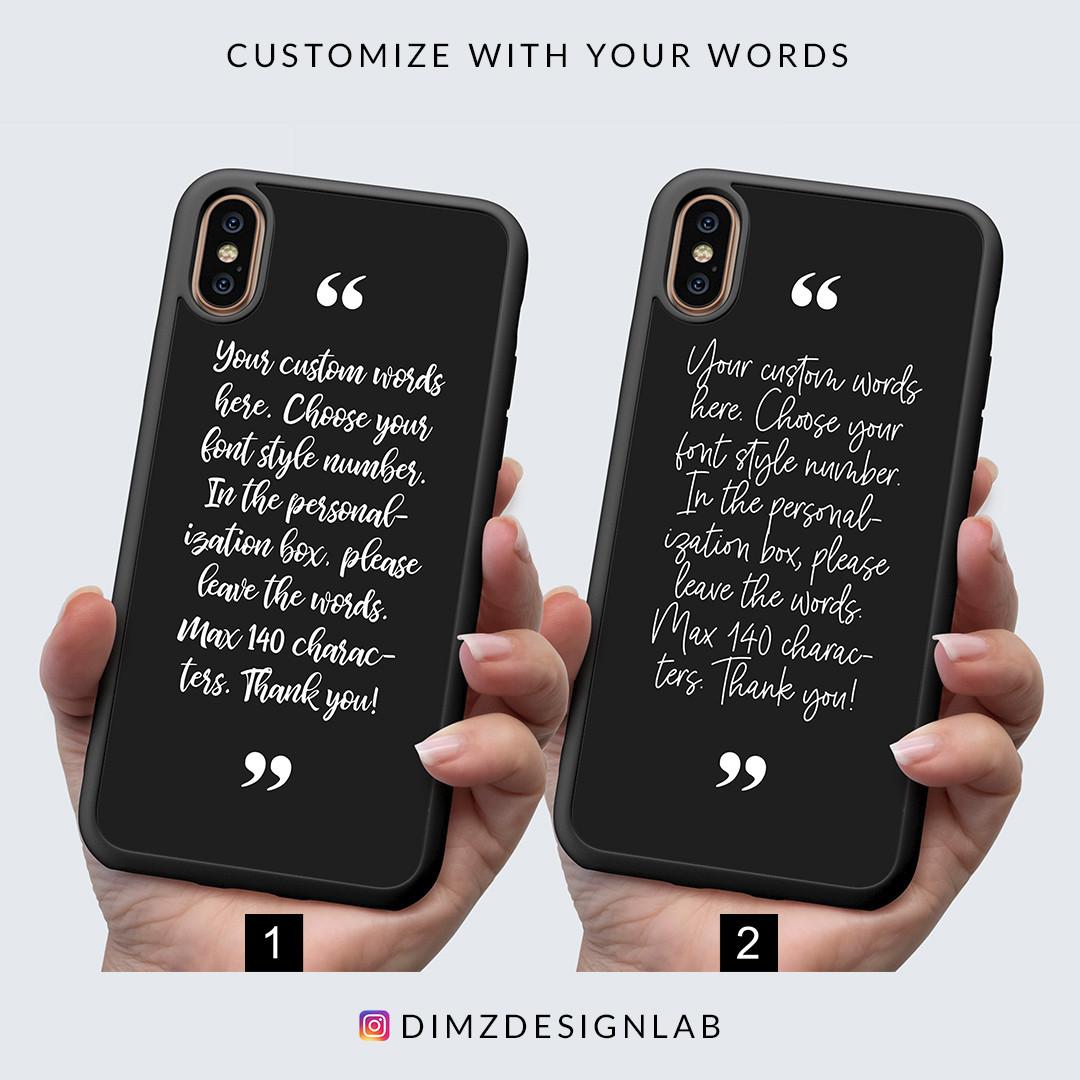 personalized customized text typography quotes bible verse song lyrics iphone xs max xr x 8 plus 8 samsung galaxy s9 plus s9 note 8 s8 plus s8