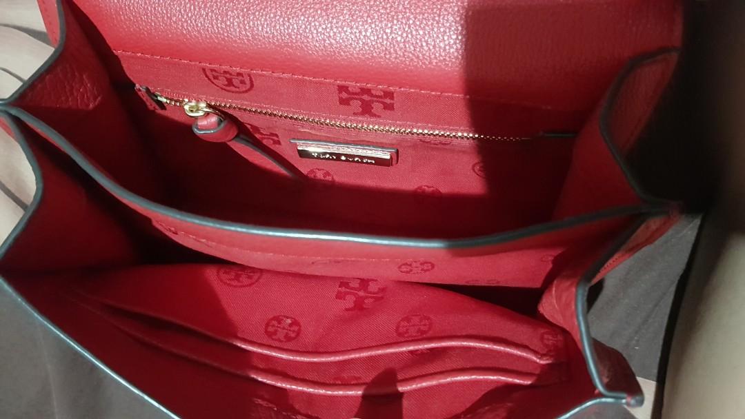 Preloved Tory Burch Bombe T combo Crossbody Liberty Red