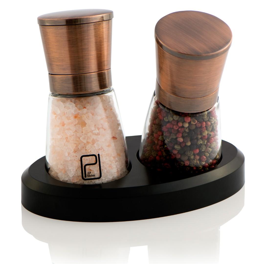 Premium Salt and Pepper Grinder Set Best Copper Stainless Steel Mill
