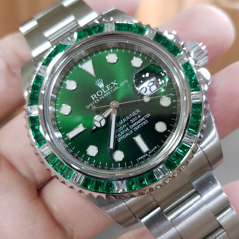 Rolex submariner emerald green clearance