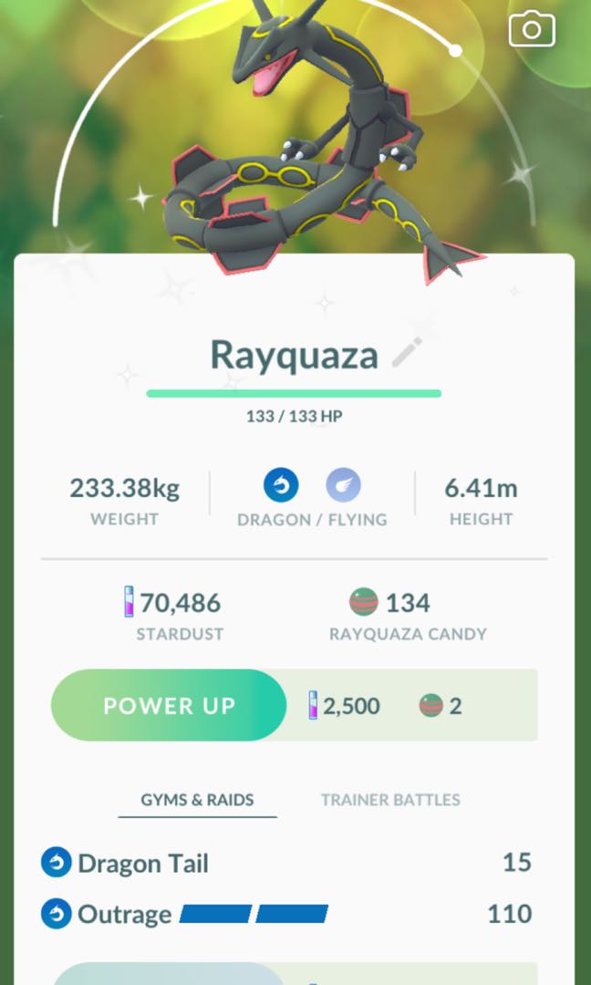Shiny Rayquaza Pokemon Go Video Gaming Gaming Accessories Game Gift Cards Accounts On Carousell