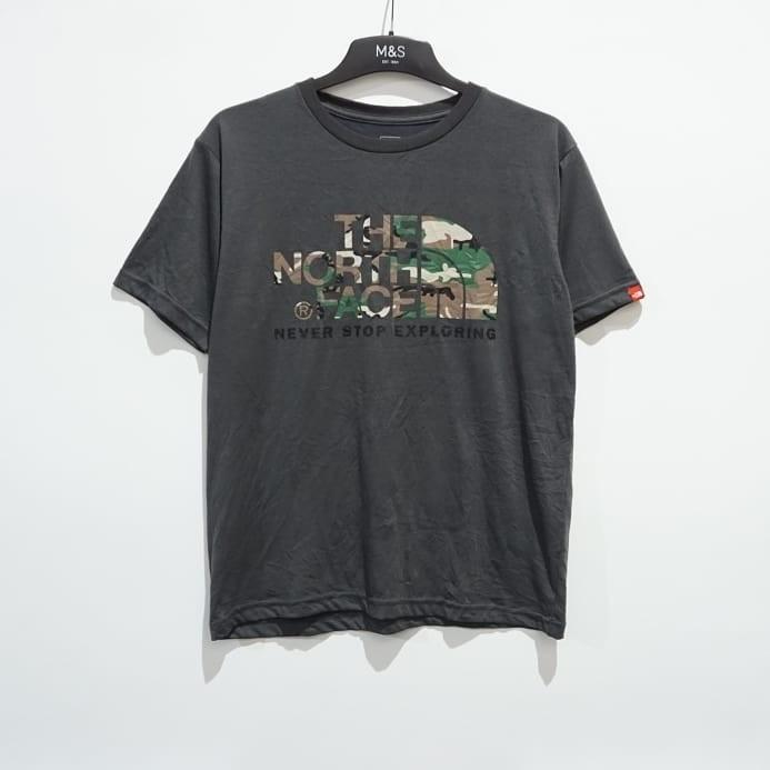 North Face Logo Camo T-Shirt, Fesyen 