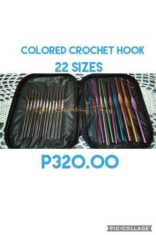 CROCHET HOOK 1 set 22 sizes in POUCH BAG ORGANIZER alluminum hook