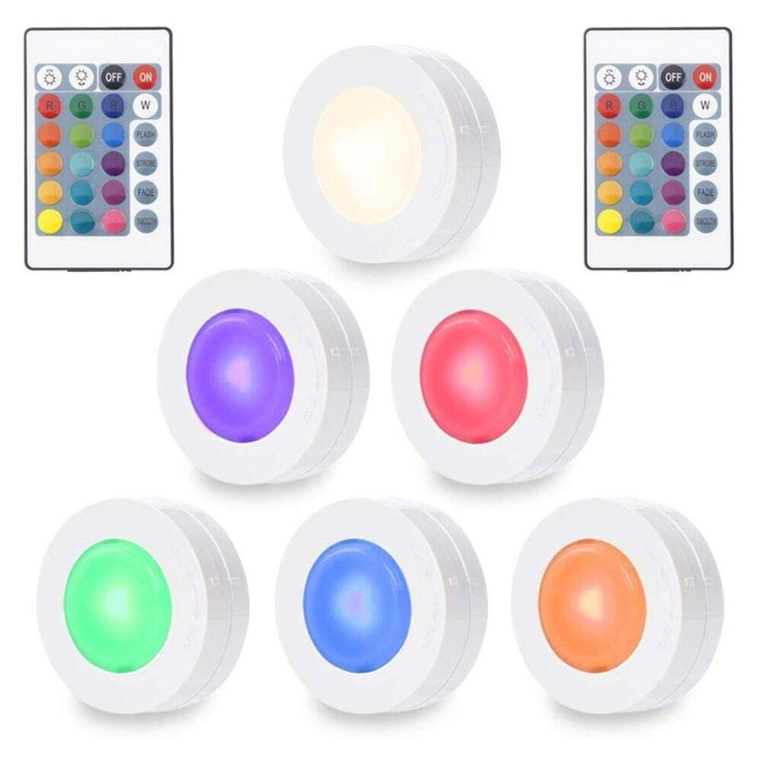 1895 Solled Wireless Led Puck Lights Rgbw Color Changing Kitchen