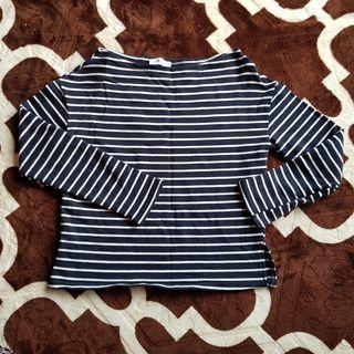 My home one stripe tops shirt long sleeve