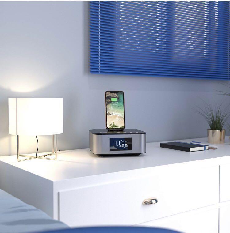 B0042 AZATOM Homehub Clock RADIO with Lightning Dock Alarm 30W