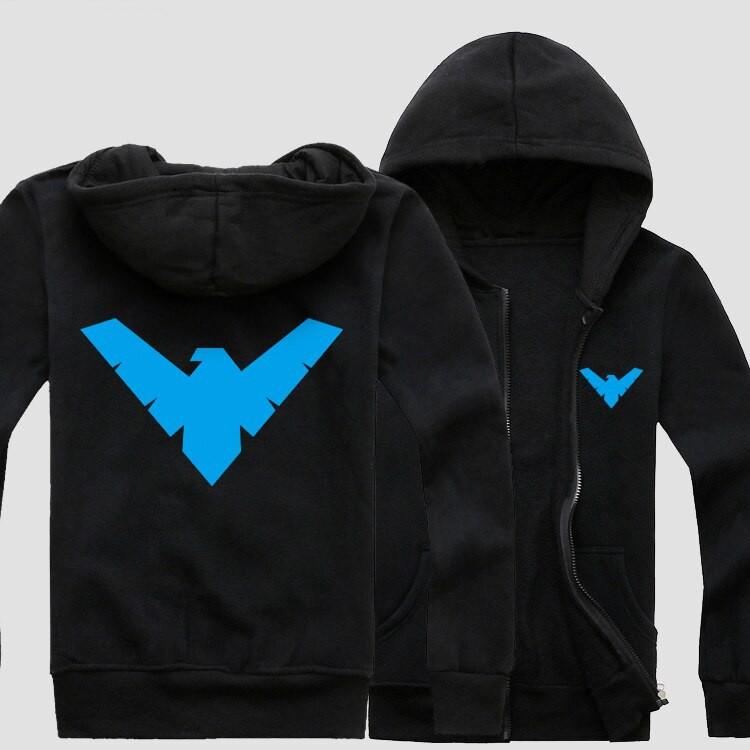 Batman Nightwing Robin Blue Logo Hoodie Super Women S Fashion