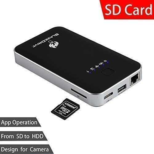 Blazedrive WIFI Wireless External Hard Drive Enclosure with file hub