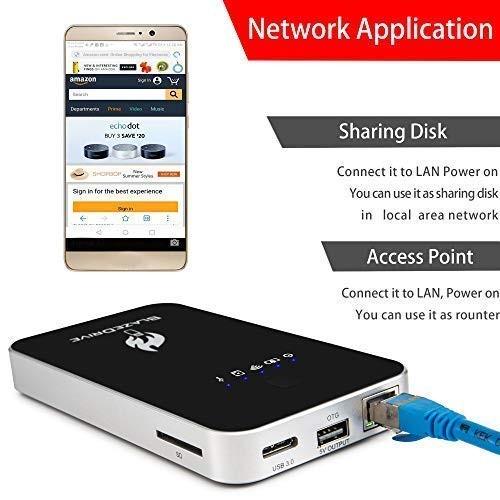 Blazedrive WIFI Wireless External Hard Drive Enclosure with file hub