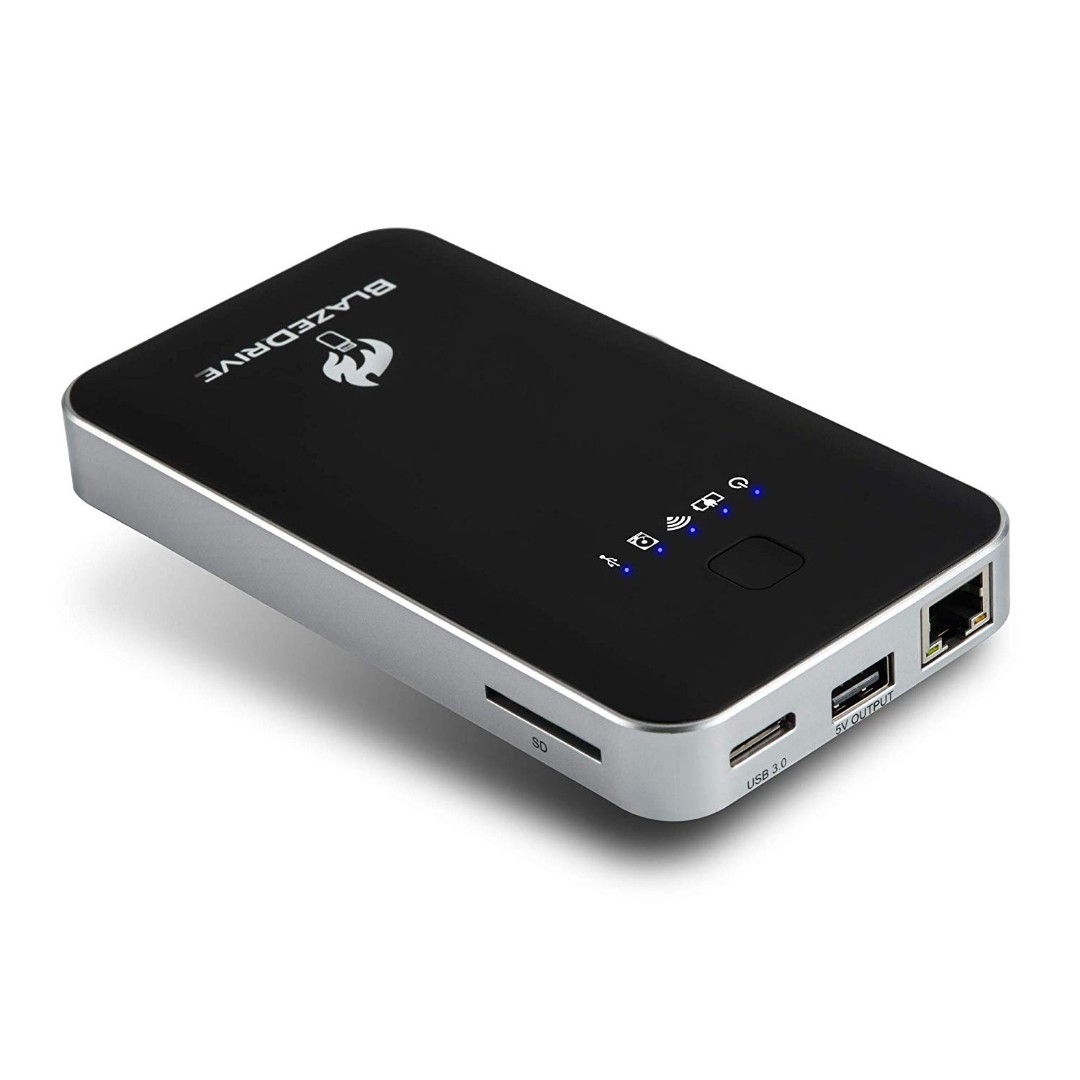 Blazedrive WIFI Wireless External Hard Drive Enclosure with file hub