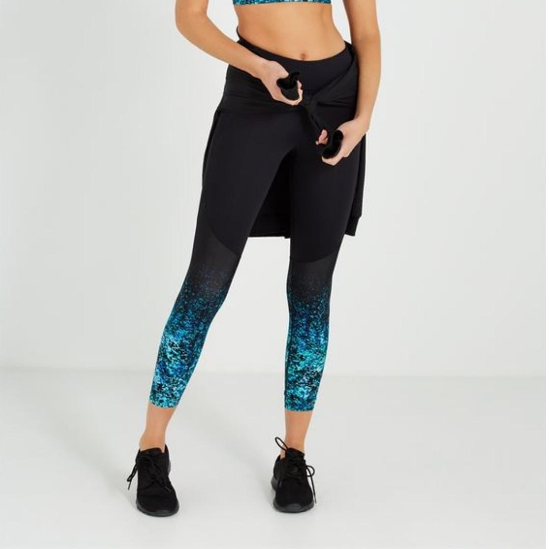 Blue and black leggings Clearance