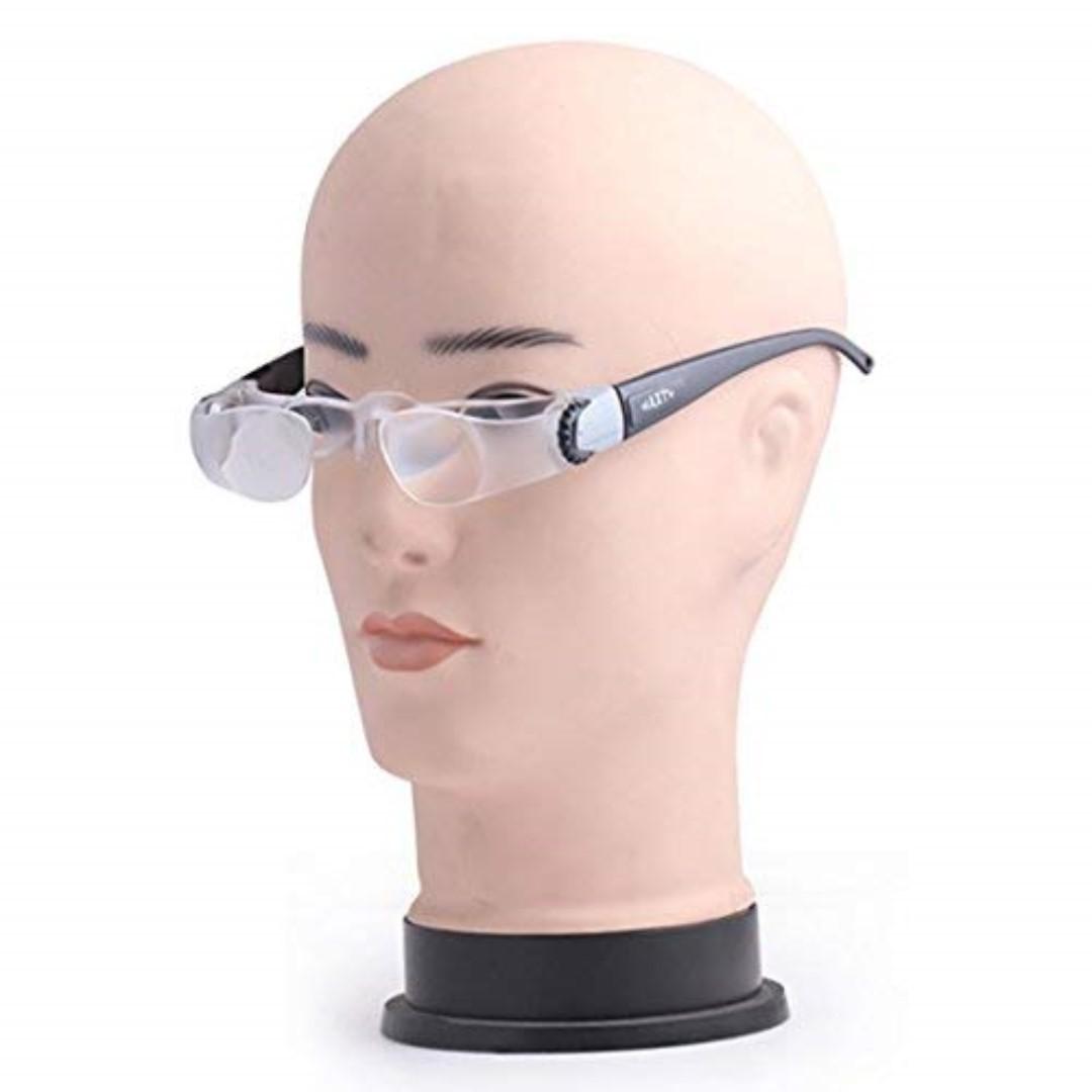 TV Magnifying Glass 2.1X Handsfree Binocular Glasses Reading Aid 0 to +300  Degree Adjustable Far-Sightedness Magnifier for Macular