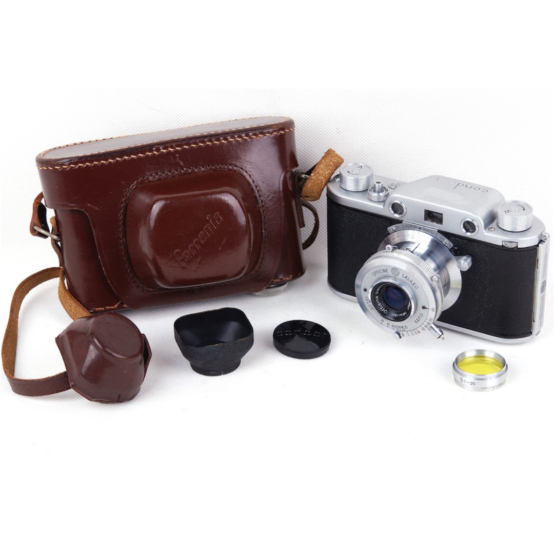 【意大利相機】Ferrania condor I 帶Officine Galileo Eliog50/2.8鏡頭 美品帶皮套#jp21508