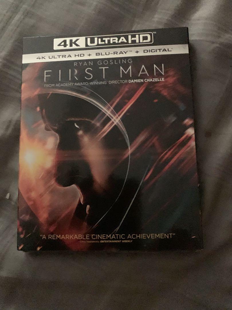 FIRST MAN 4K UHD BLU RAY WITH SLIPCASE, Hobbies & Toys, Music & Media, CDs  & DVDs on Carousell