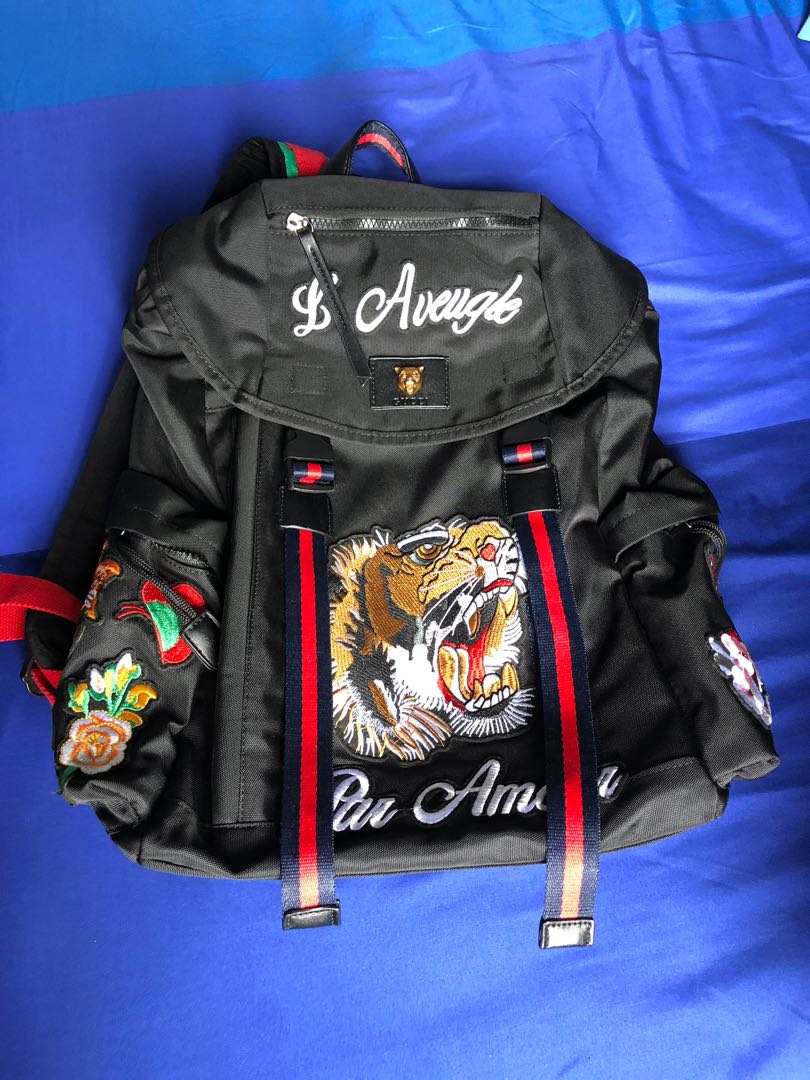 gucci tiger backpack