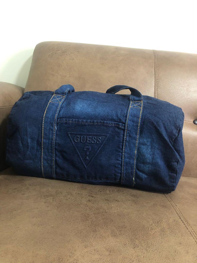 Guess denim travel bag