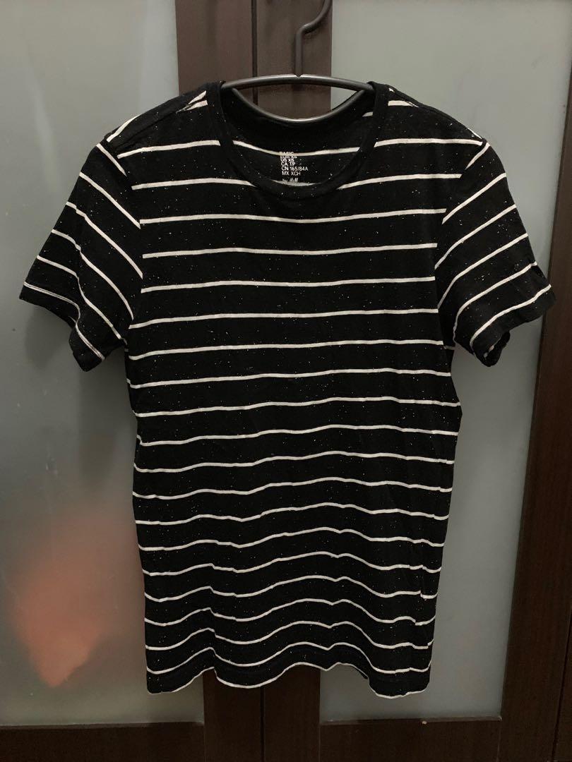 h&m mens striped t shirt
