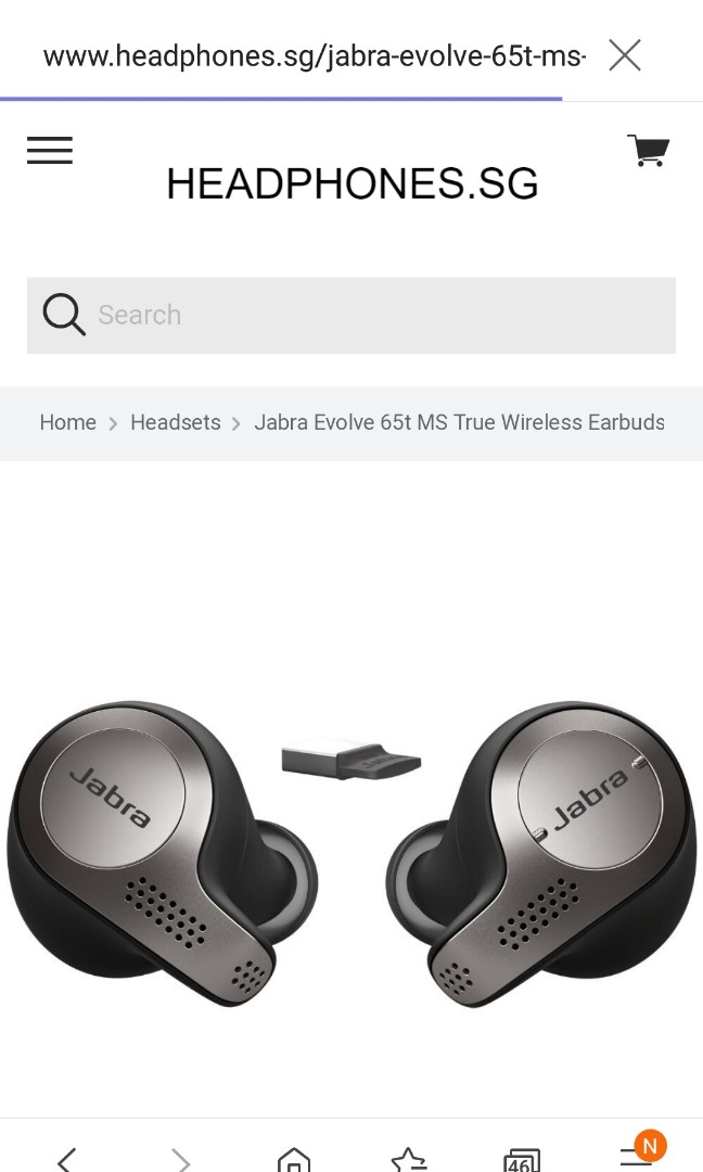 jabra evolve 65t ms wireless earbuds