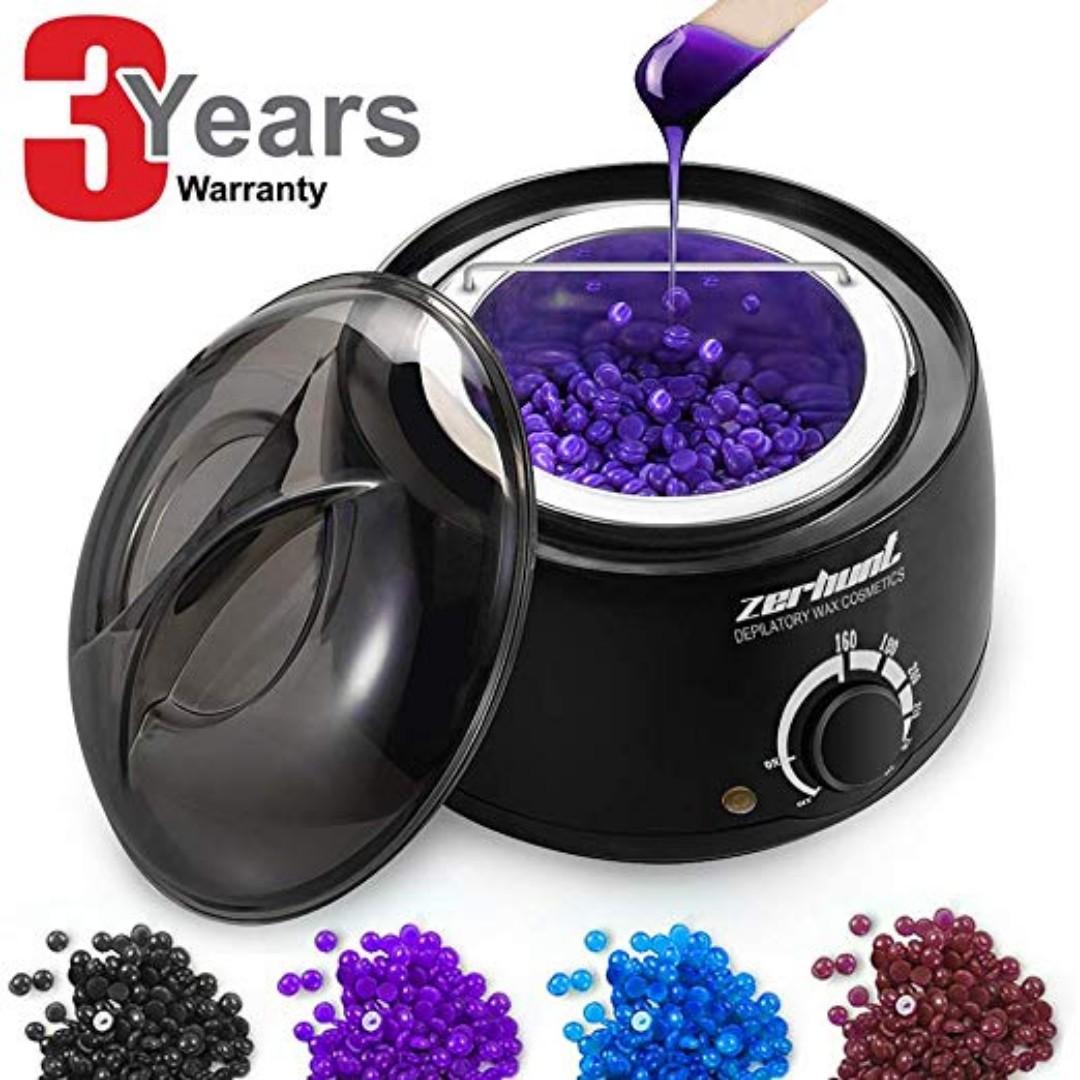 K948 Zerhunt Wax Warmer Hair Removal Kit Painless Self Hot Waxing