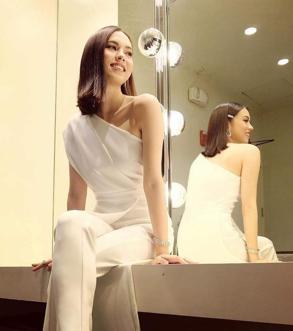formal gown with pants