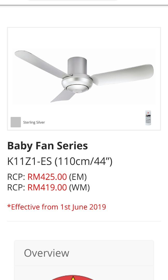 Kdk Ceiling Baby Fan Home Appliances Cooling Air Care On Carousell