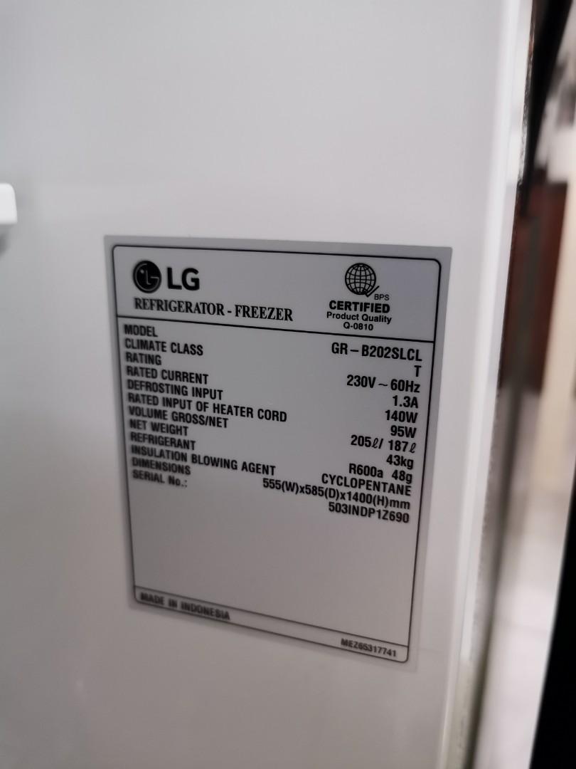 Lg Refrigerator Inverter Wattage