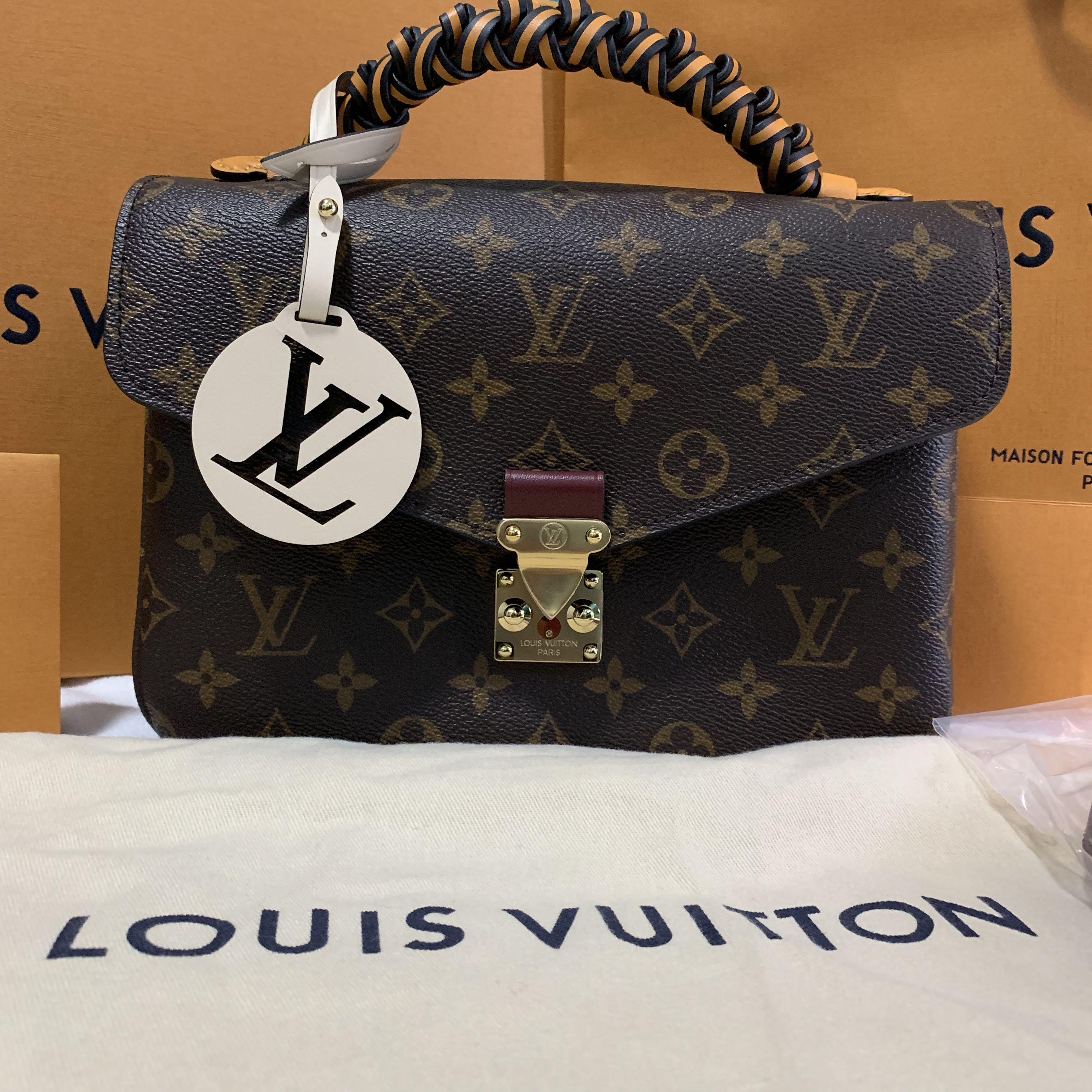 Louis Vuitton Braided Handle Pochette Metis Monogram Empreinte Leather