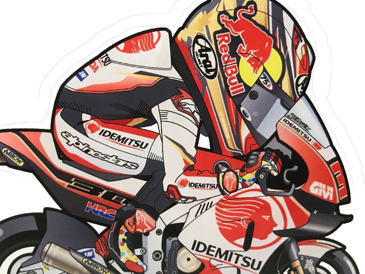  MotoGP  Riders Cartoon Caricatures Stickers  Hobbies Toys 