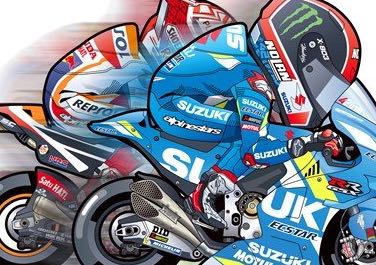 MotoGP Riders Cartoon Caricatures Stickers, Hobbies & Toys, Stationery